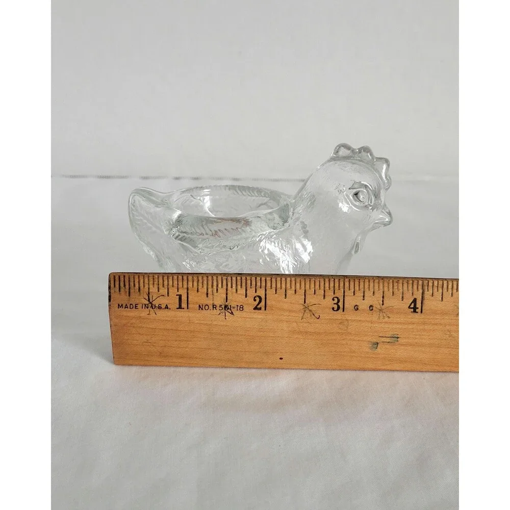 Vintage Egg Cup Clear Glass Hen on Nest WMF Germany
